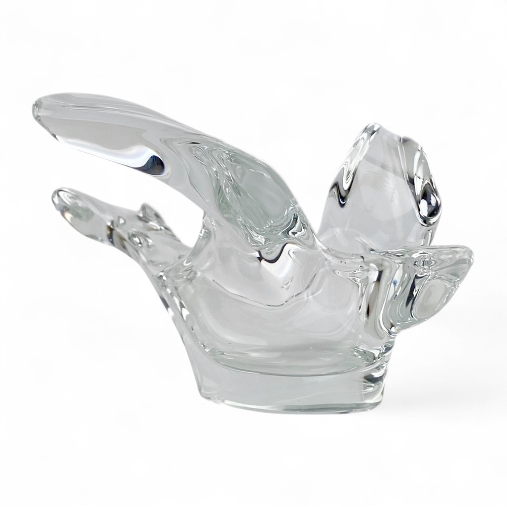 Princess House French Crystal Glass Soaring Bird Dove Candy-Nut Dish​ - Picture 2 of 6